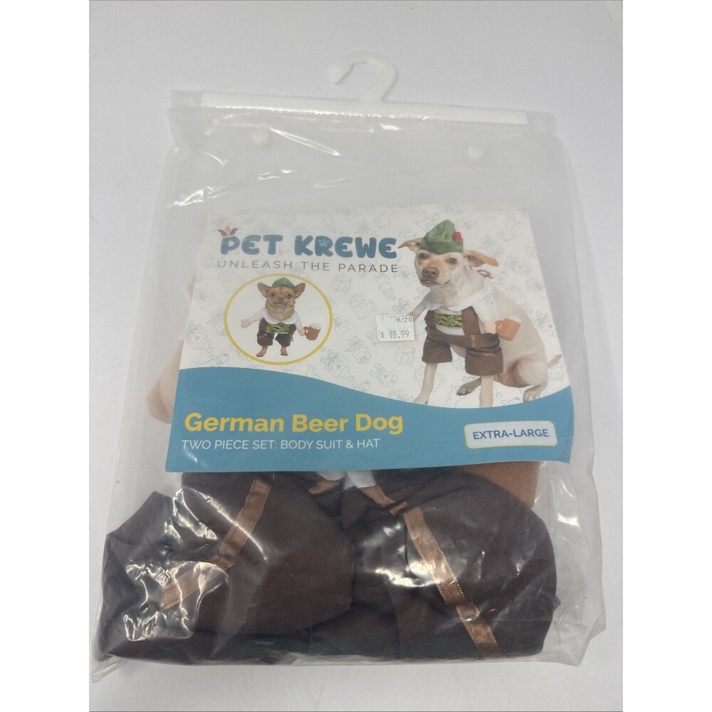 Extra-Large XL Pet Krewe German Oktoberfest Dog Costume NEW IN PACKAGE